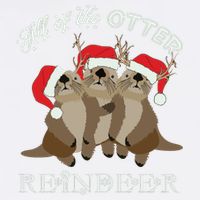 All Of The Otter Reindeer Funny Other Christmas Garment-Dyed Sweatshirt