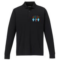 Autism Ok To Be Different Light Bulb Awareness Performance Long Sleeve Polo