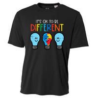 Autism Ok To Be Different Light Bulb Awareness Cooling Performance Crew T-Shirt