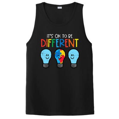 Autism Ok To Be Different Light Bulb Awareness PosiCharge Competitor Tank