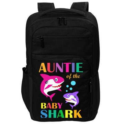 Auntie Of The Baby Birthday Shark Auntie Shark Mother's Day Impact Tech Backpack