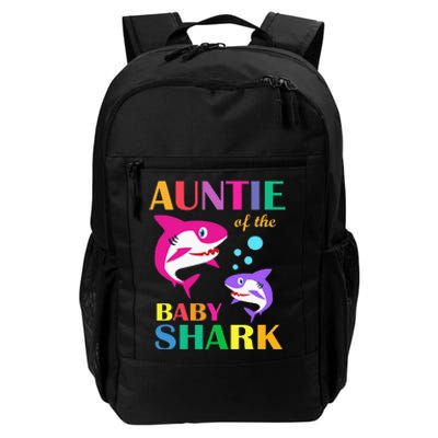 Auntie Of The Baby Birthday Shark Auntie Shark Mother's Day Daily Commute Backpack