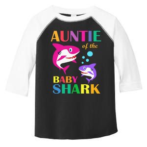 Auntie Of The Baby Birthday Shark Auntie Shark Mother's Day Toddler Fine Jersey T-Shirt