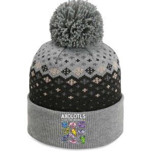 Axolotls Of The World Cute Kawaii Axolotl  The Baniff Cuffed Pom Beanie