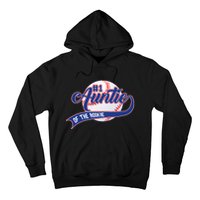 Auntie Of The Rookie 1st Birthday Baseball Family Rookie Hoodie