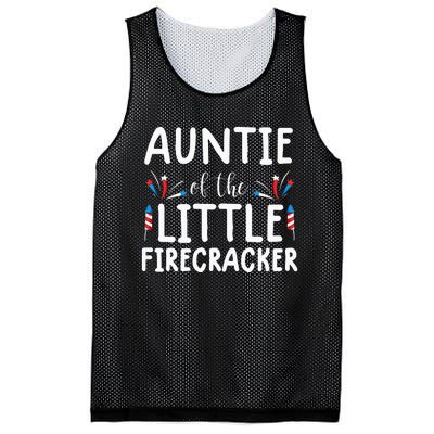 auntie of the little firecracker funny 4th of july Mesh Reversible Basketball Jersey Tank