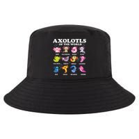 Axolotls Of The World Kawaii Axolotl Animals Fish Amphibian Cool Comfort Performance Bucket Hat