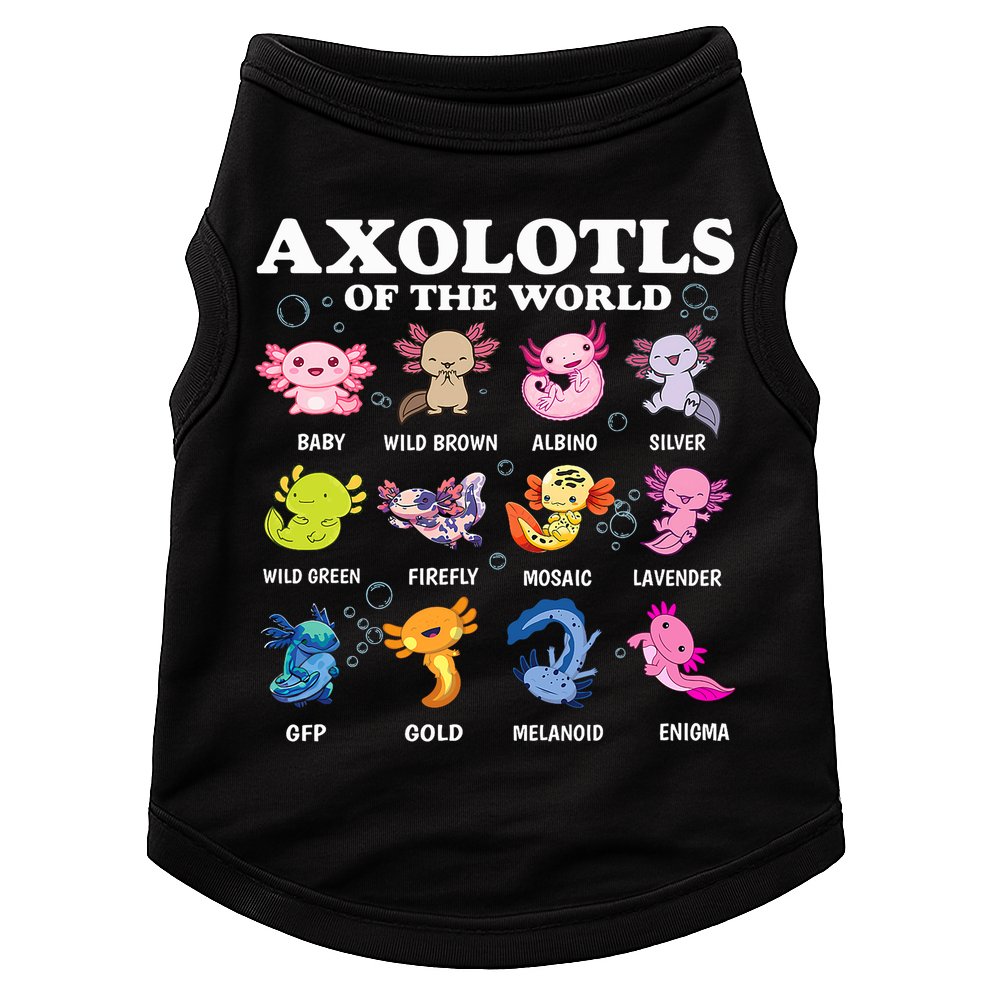 Axolotls Of The World Kawaii Axolotl Animals Fish Amphibian Doggie Tank