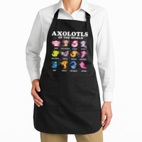 Axolotls Of The World Kawaii Axolotl Animals Fish Amphibian Apron