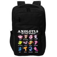 Axolotls Of The World Kawaii Axolotl Animals Fish Amphibian Impact Tech Backpack