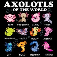 Axolotls Of The World Kawaii Axolotl Animals Fish Amphibian Impact Tech Backpack