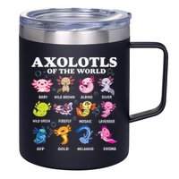 Axolotls Of The World Kawaii Axolotl Animals Fish Amphibian 12oz Stainless Steel Coffee Mug