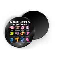Axolotls Of The World Kawaii Axolotl Animals Fish Amphibian Magnet