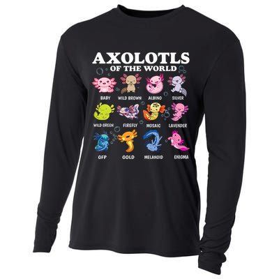 Axolotls Of The World Kawaii Axolotl Animals Fish Amphibian Cooling Performance Long Sleeve Crew