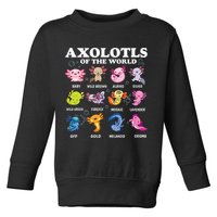 Axolotls Of The World Kawaii Axolotl Animals Fish Amphibian Toddler Sweatshirt