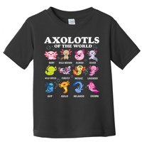 Axolotls Of The World Kawaii Axolotl Animals Fish Amphibian Toddler T-Shirt
