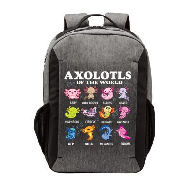 Axolotls Of The World Kawaii Axolotl Animals Fish Amphibian Vector Backpack