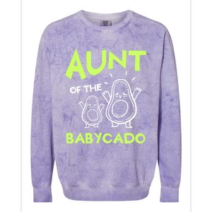 Aunt Of The Cado Avocado National Guacamole Day Gift Colorblast Crewneck Sweatshirt