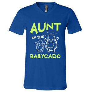 Aunt Of The Cado Avocado National Guacamole Day Gift V-Neck T-Shirt