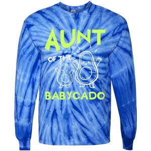 Aunt Of The Cado Avocado National Guacamole Day Gift Tie-Dye Long Sleeve Shirt