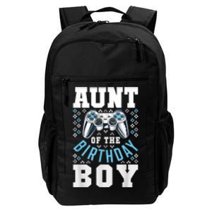 Aunt Of The Birthday Boy Matching Video Gamer Birthday Party Daily Commute Backpack