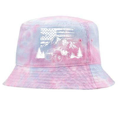 American Offroad USA Flag Atv Utv 4x4 Off Roading QUAD Tie-Dyed Bucket Hat