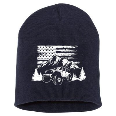 American Offroad USA Flag Atv Utv 4x4 Off Roading QUAD Short Acrylic Beanie