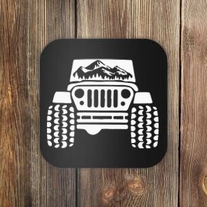 American Offroad Us Flag Forest Peace Love Offroad Coaster