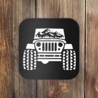 American Offroad Us Flag Forest Peace Love Offroad Coaster