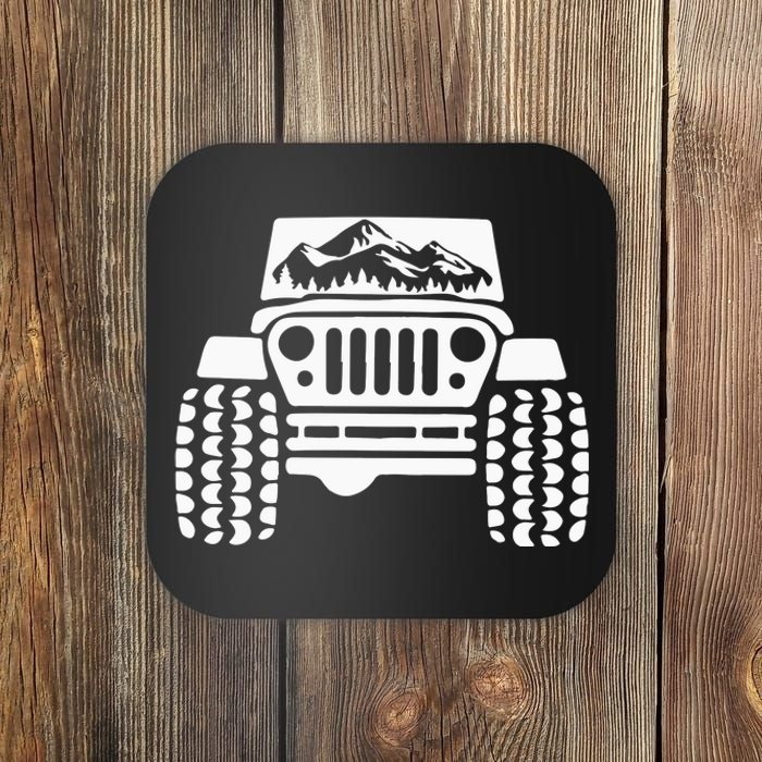 American Offroad Us Flag Forest Peace Love Offroad Coaster