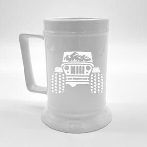 American Offroad Us Flag Forest Peace Love Offroad Beer Stein