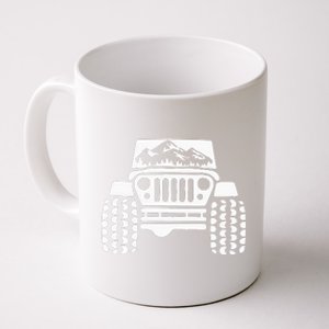 American Offroad Us Flag Forest Peace Love Offroad Coffee Mug