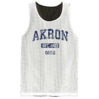 Akron Ohio Vintage Athletic Sports Design Mesh Reversible Basketball Jersey Tank