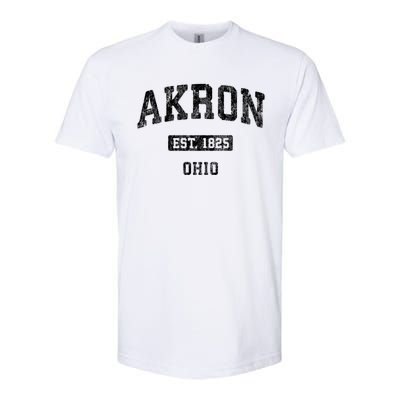 Akron Ohio Vintage Athletic Sports Design Softstyle® CVC T-Shirt