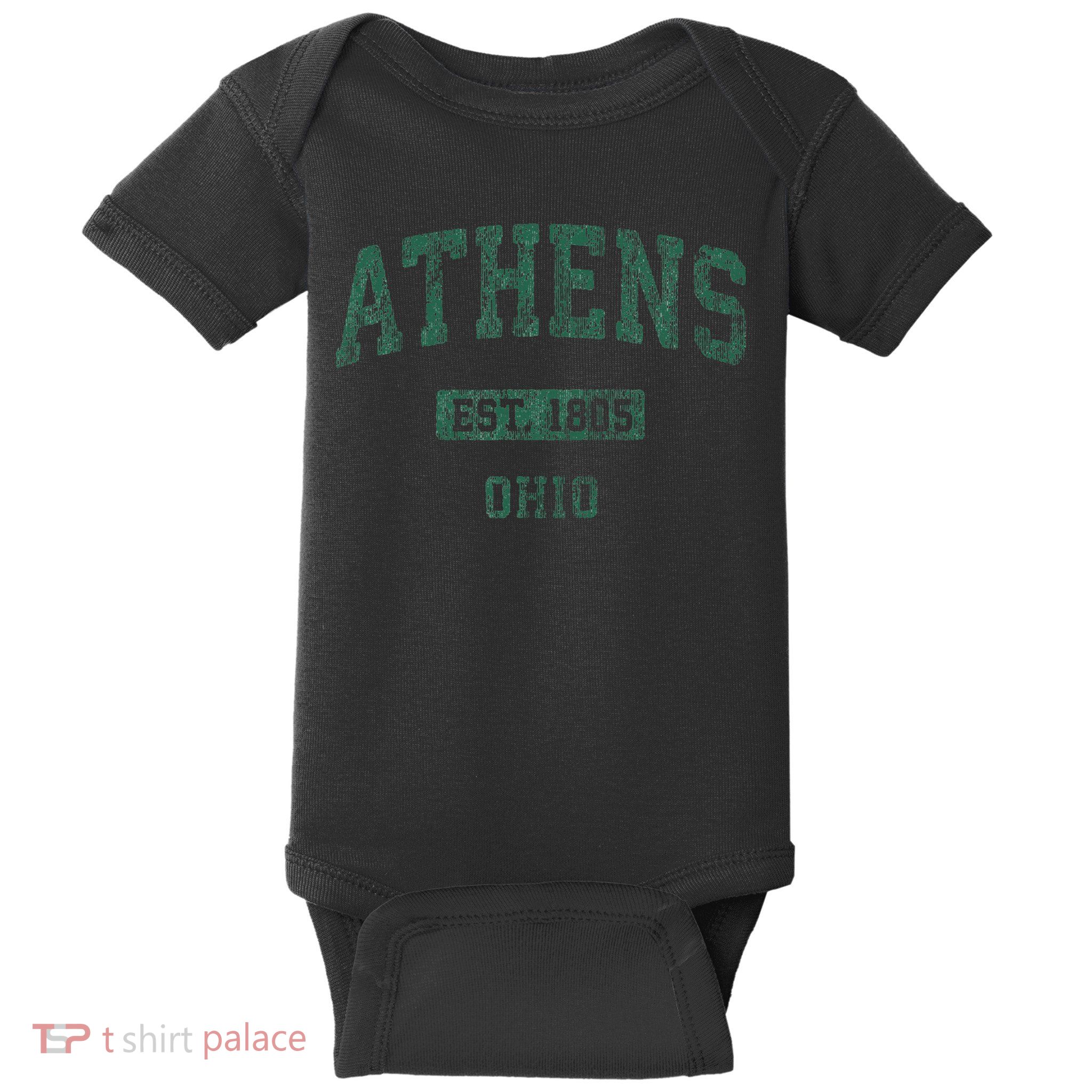 Athens Ohio Vintage Athletic Sports Baby Bodysuit