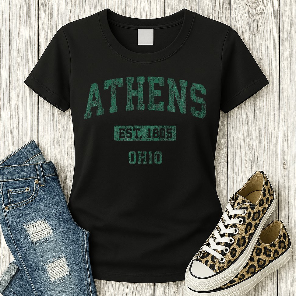Athens Ohio Vintage Athletic Sports Womens T-Shirt