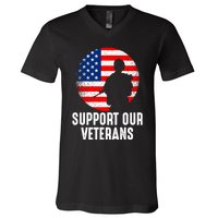 Army Or Veteran T 4 V-Neck T-Shirt