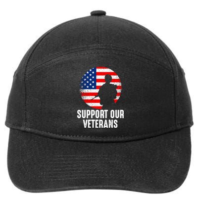 Army Or Veteran T 4 7-Panel Snapback Hat