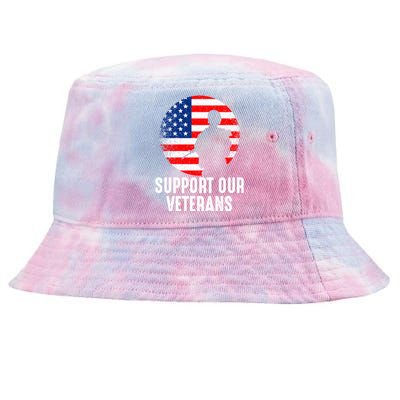 Army Or Veteran T 4 Tie-Dyed Bucket Hat