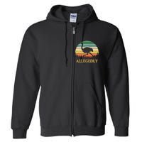 Allegedly Ostrich Vintage Retro Funny Ostrich Lover Full Zip Hoodie