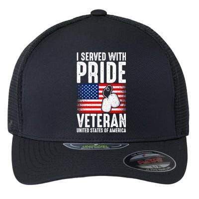 Army Or Veteran T 90 Flexfit Unipanel Trucker Cap