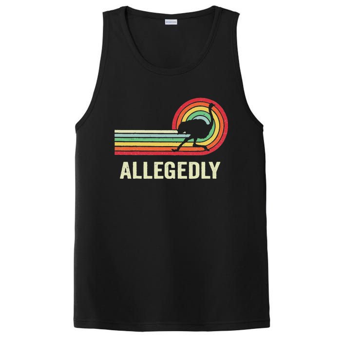 Allegedly Ostrich Vintage Retro Funny Ostrich Lover PosiCharge Competitor Tank