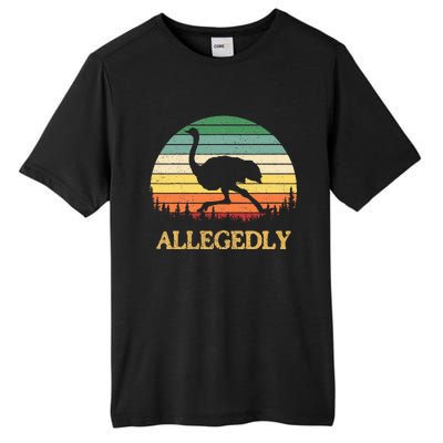 Allegedly Ostrich Vintage Retro Funny Ostrich Lover Tall Fusion ChromaSoft Performance T-Shirt