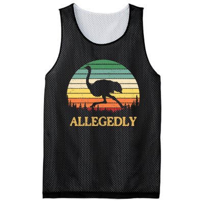 Allegedly Ostrich Vintage Retro Funny Ostrich Lover Mesh Reversible Basketball Jersey Tank