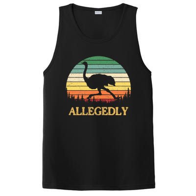 Allegedly Ostrich Vintage Retro Funny Ostrich Lover PosiCharge Competitor Tank