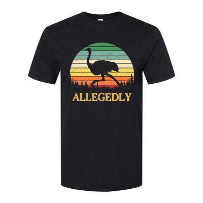 Allegedly Ostrich Vintage Retro Funny Ostrich Lover Softstyle® CVC T-Shirt