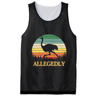 Allegedly Ostrich Vintage Retro Funny Ostrich Lover Mesh Reversible Basketball Jersey Tank