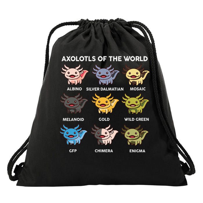 Axolotl Of World Drawstring Bag