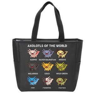 Axolotl Of World Zip Tote Bag