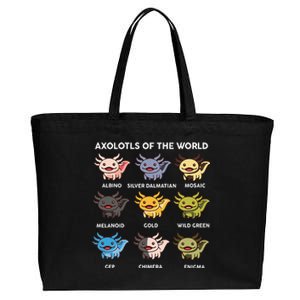 Axolotl Of World Cotton Canvas Jumbo Tote